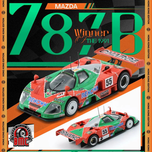 MAZDA 787B - 1991 LE MANS 24H WINNER #55 ORANGE/GREEN BMC 1:64
