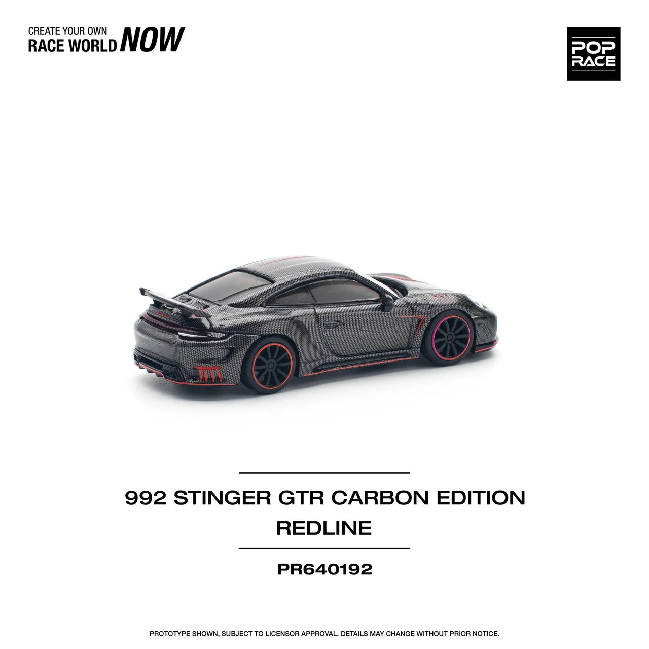 Porsche 992 Stinger GTR Carbon Edition Redline - Pop Race 1:64