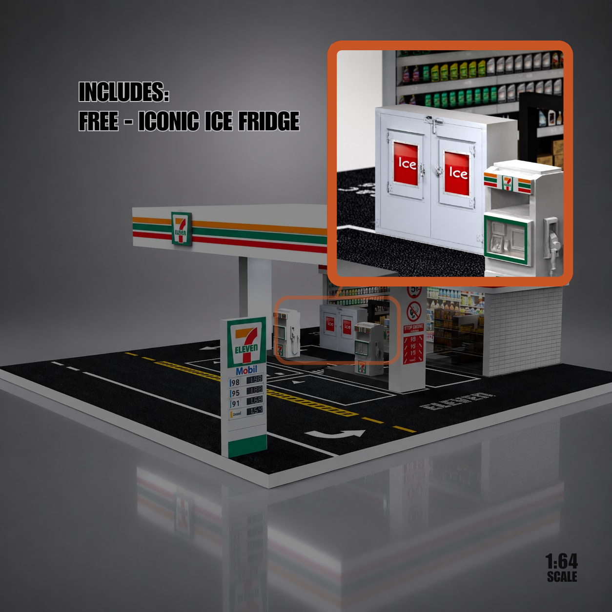 (PRE-ORDER) 7-Eleven Scene Diorama (Australian Edition) Model District *Limited to 500pcs* 1:64 Scale