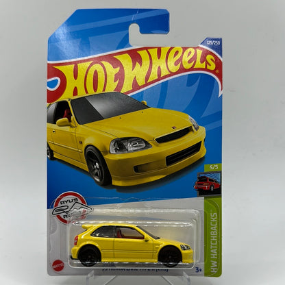 ‘99 Honda Civic Type R (EK9) HW Hatchbacks 5/5 Hotwheels 125/250 Mainline 1:64