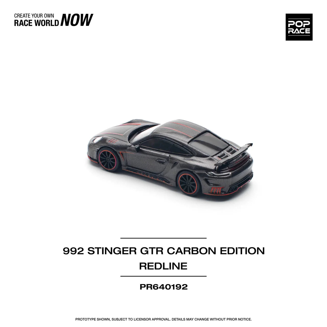 Porsche 992 Stinger GTR Carbon Edition Redline - Pop Race 1:64