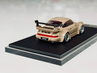Porsche 964 RWB GTSHOW *Limited to 500pcs* Widebody Beige - Time Micro 1:64