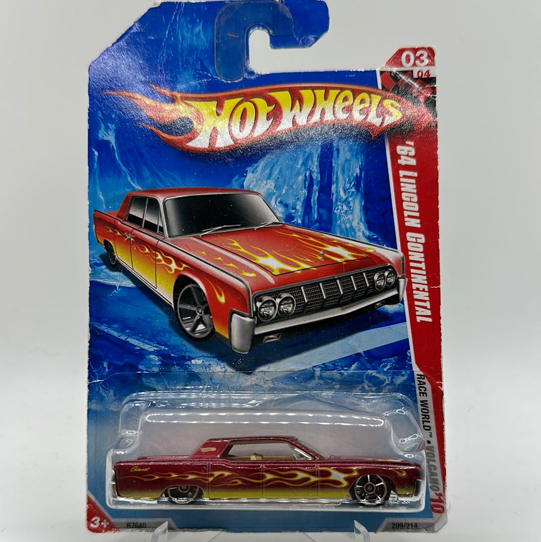 ‘64 Lincoln Continental 03/04 - Race World Volcano ‘10 Hotwheels Mainline *VERY BAD CARD*