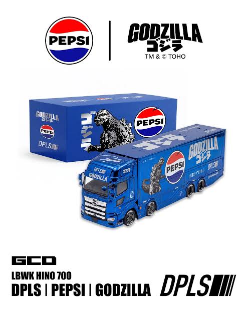 (PRE-ORDER) 2026 Hong Kong Car Show Limited Edition Pepsi-Cola X Godzilla Electroplated Paint GCD MODELS