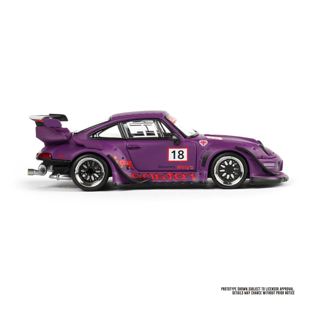 RWB 993 (PORSCHE 911) #18 "ROTANA" PURPLE / RED MM 1:64