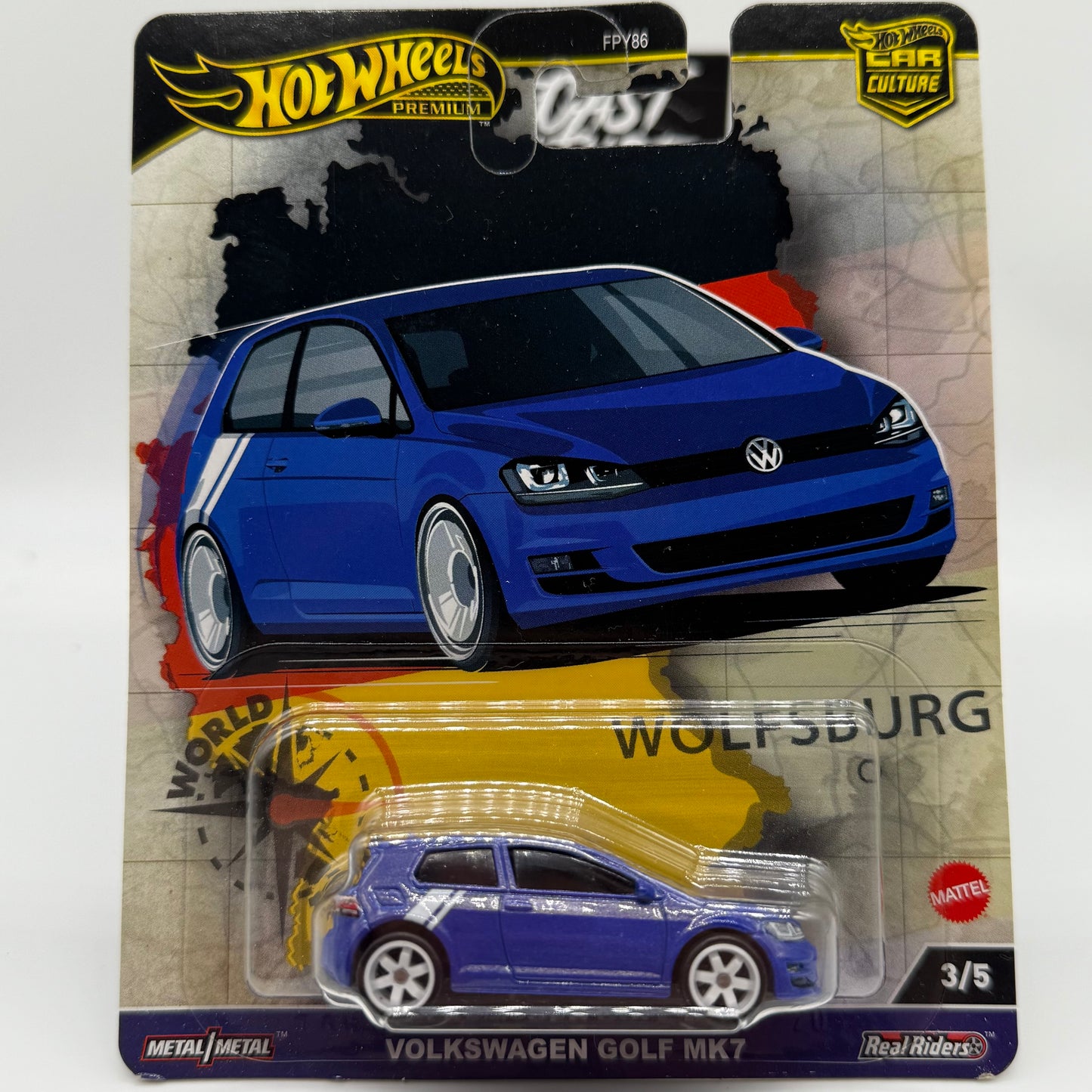 Volkswagen Golf MK7 - World Tour 3/5 Hotwheels Premium Car Culture