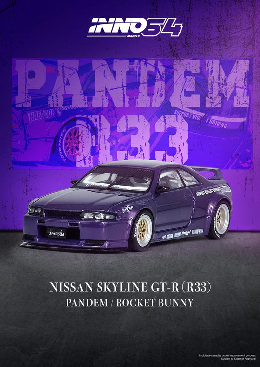 Nissan Skyline GT-R (R33) "PANDEM ROCKET BUNNY" - INNO64 1:64