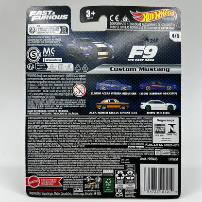 Custom Mustang F9 The Fast Saga 4/5 Hotwheels Premium 1:64