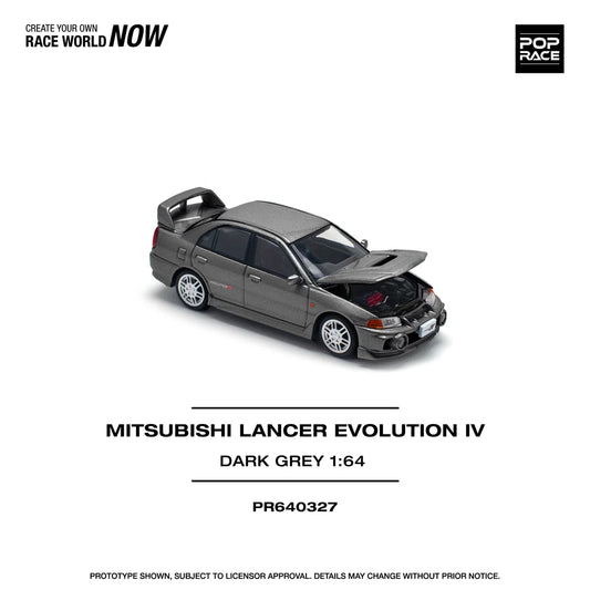 Mitsubishi Lancer Evolution IV DARK GREY Pop Race 1:64