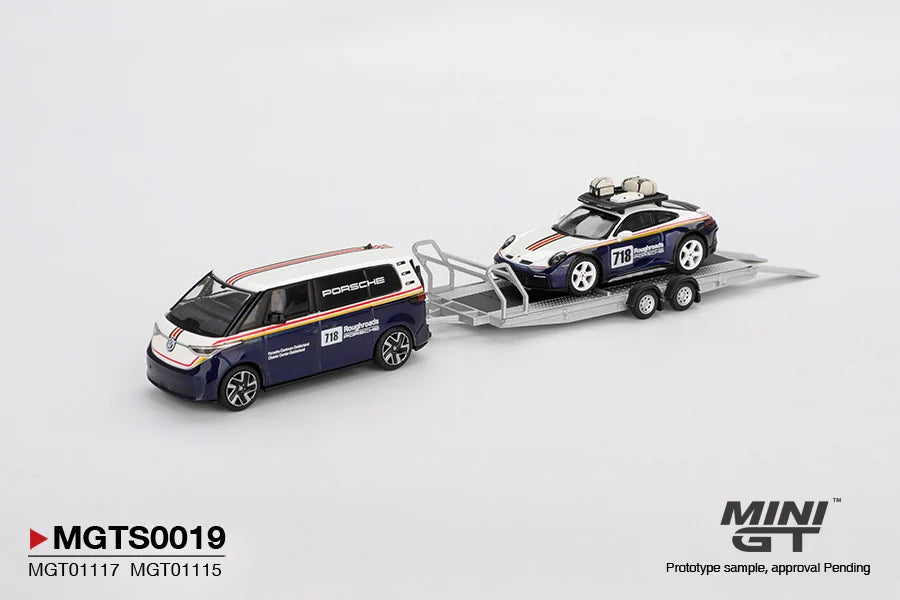 PORSCHE 911 DAKAR #718 (ROUGHROADS / VOLKSWAGEN ID SET) - MINI GT MGTS0019