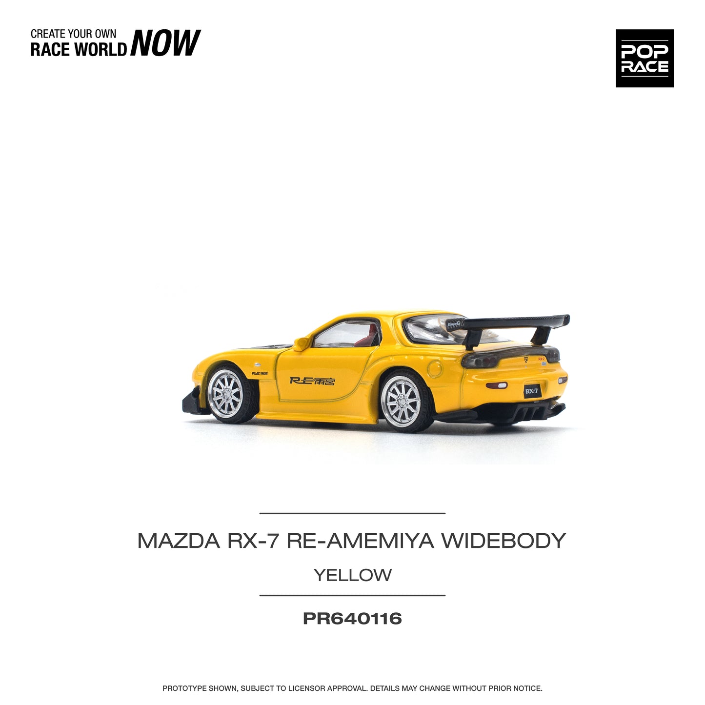 Mazda RX7 Re Amemiya (Yellow) POP RACE 1:64