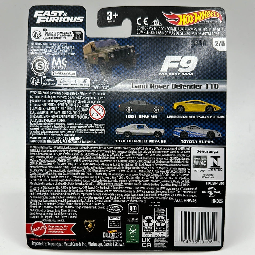 Land Rover Defender 110 F9 The Fast Saga 2/5 Hotwheels Premium 1:64