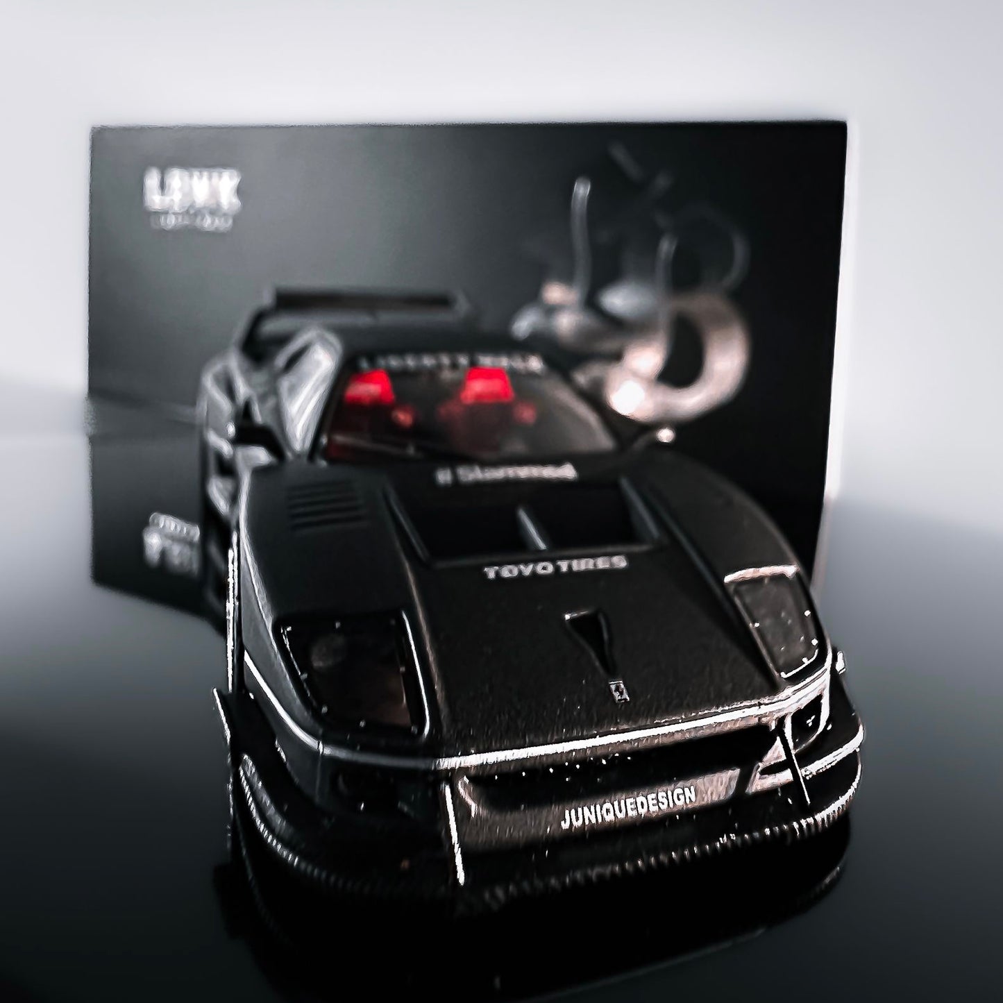 *OPENED* LBWK FERARRI F40 Matte Black HONG KONG TOYCAR SALON 2023 Special Edition - INNO64