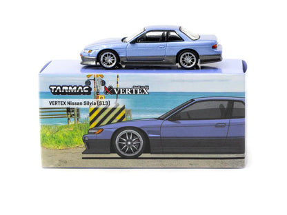 NISSAN S13 SILVIA VERTEX BLUE/GREY TARMAC WORKS 1:64