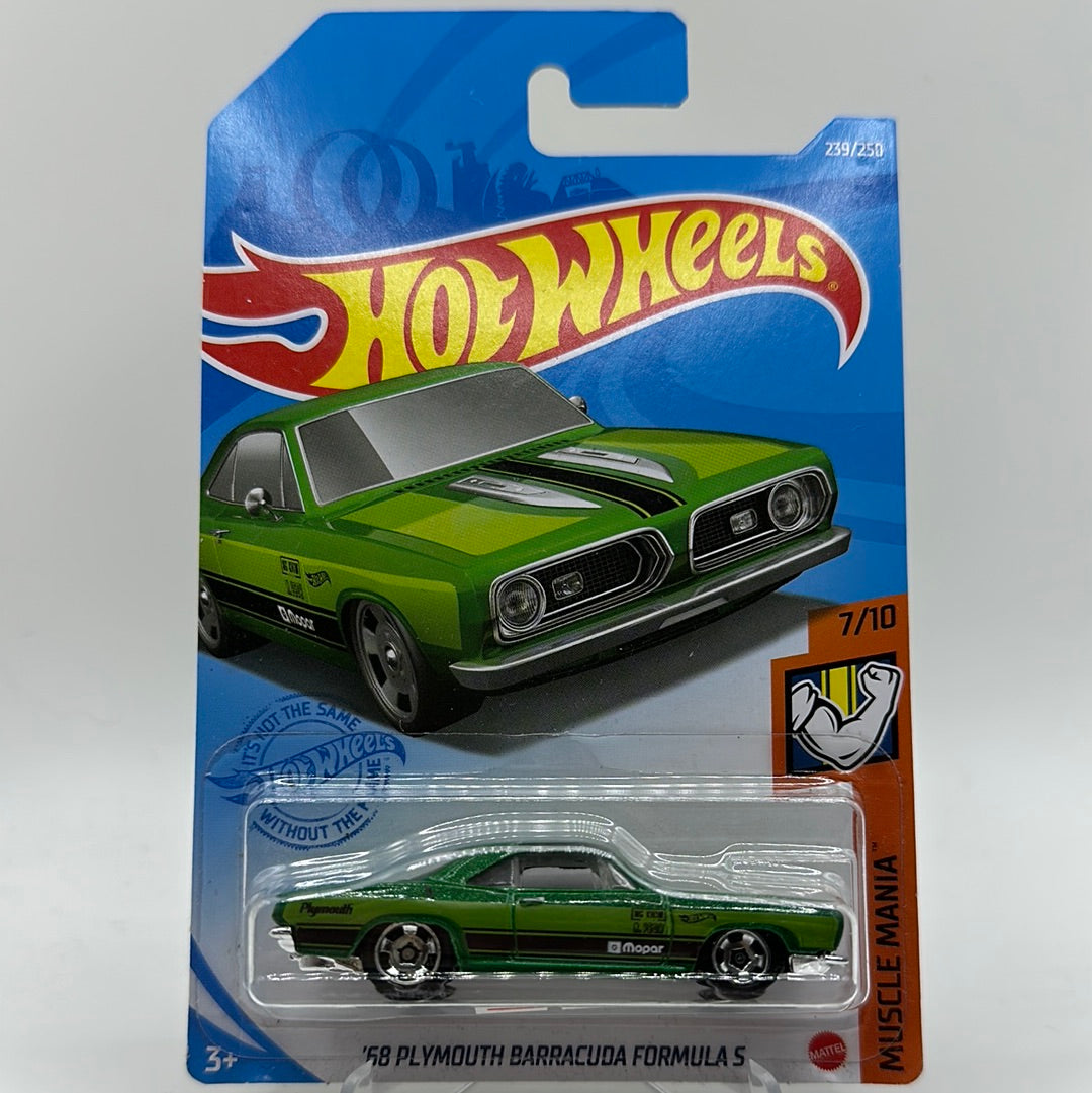 ‘68 Plymouth Barracuda Formula S - Muscle Mania 7/10 Hotwheels Mainline 239/250