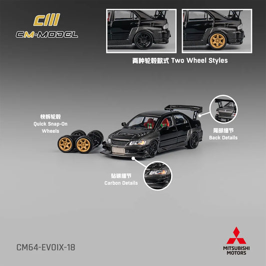 MITSUBISHI LANCER EVOLUTION IX CARBON - CM MODEL 1:64