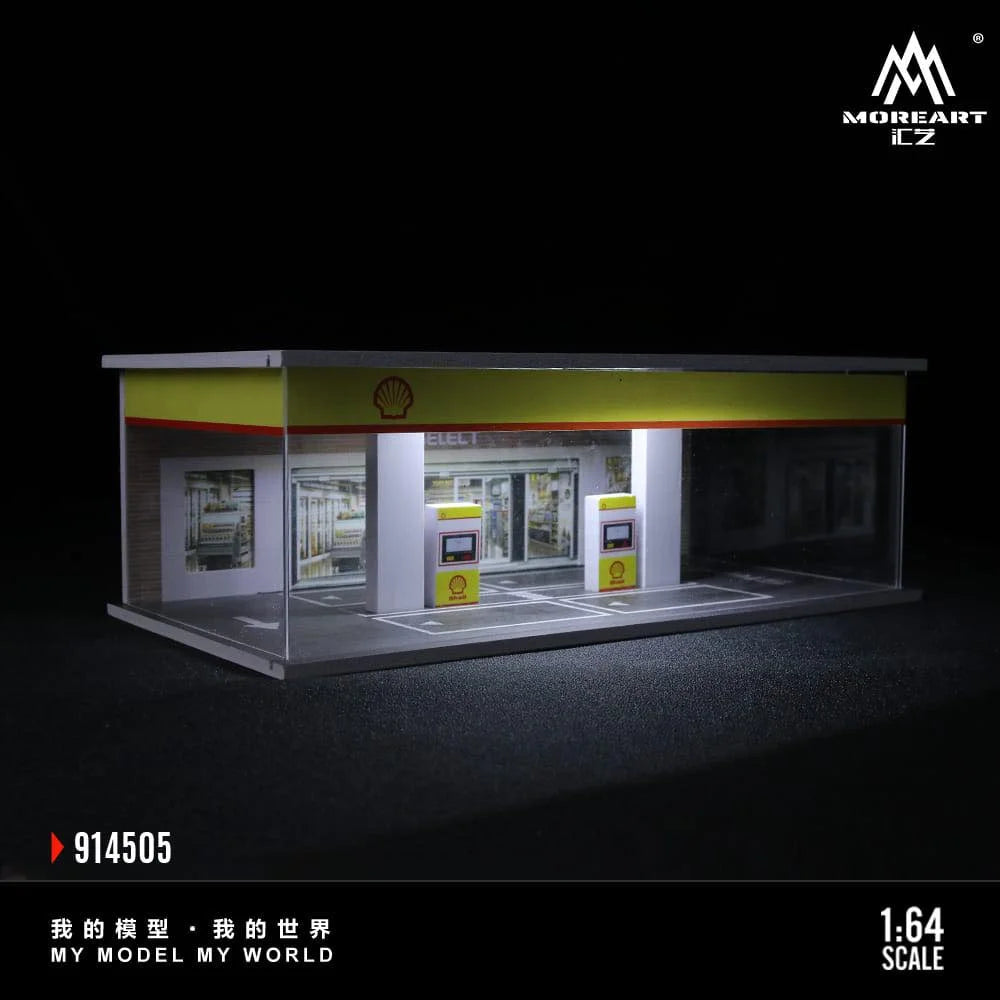 SHELL GAS STATION ASSEMBLY EXHIBITION HALL - MOREART 1:64