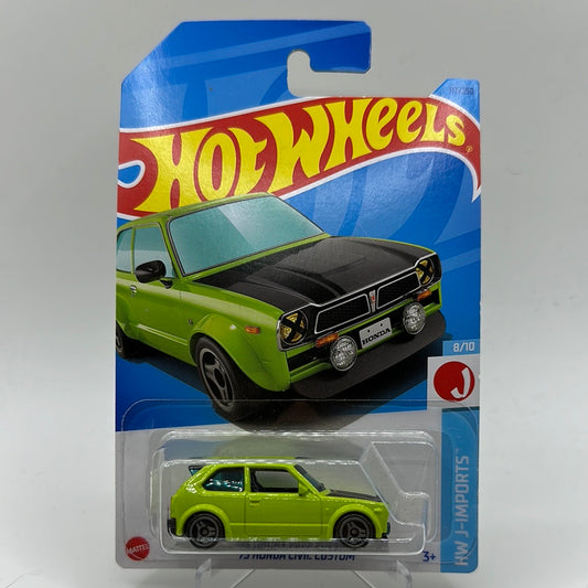 ‘73 Honda Civic Custom HW J-imports 8/10 Hotwheels 117/250 Mainline 1:64