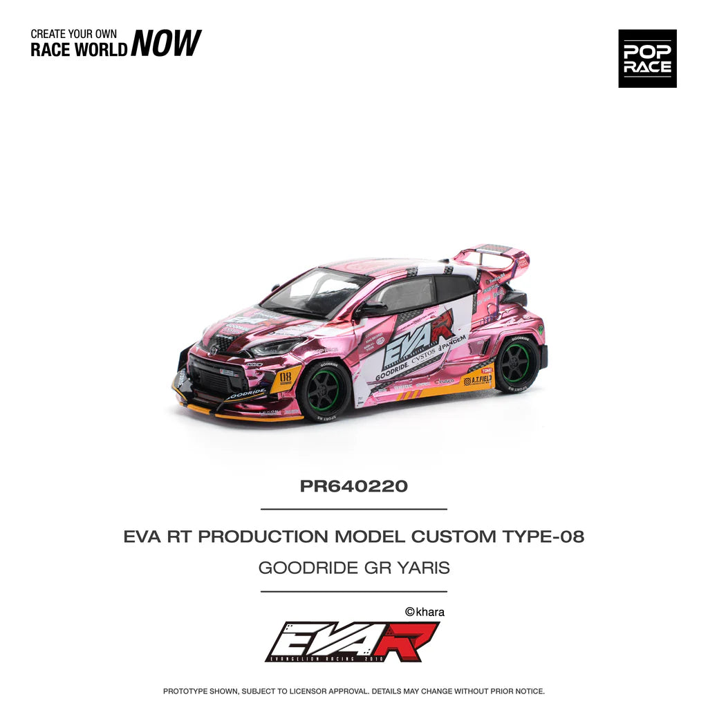 TOYOTA GR YARIS PANDEM ROCKET BUNNY - PINK EVA RT TYPE-08 POP RACE 1:64
