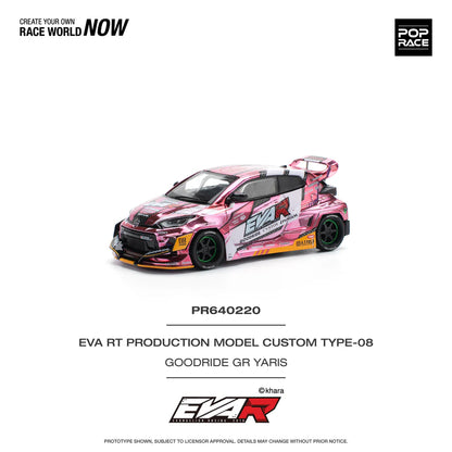 TOYOTA GR YARIS PANDEM ROCKET BUNNY - PINK EVA RT TYPE-08 POP RACE 1:64