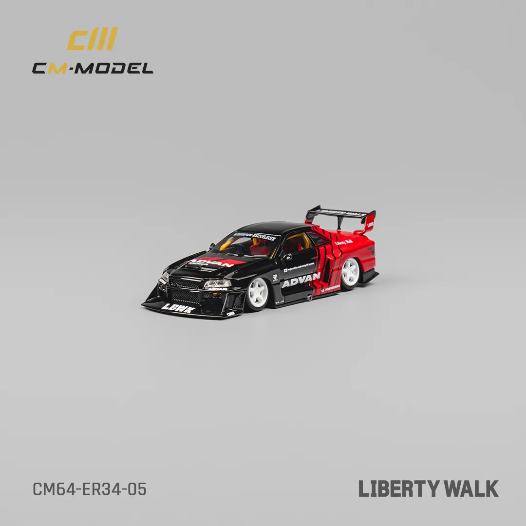 Nissan LBWK ER34 Advan – CM Model 1:64