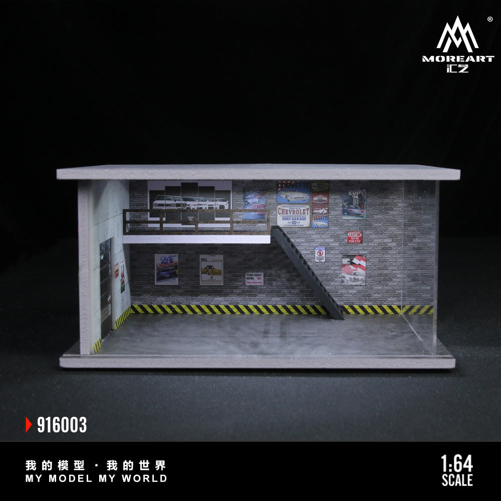 Car Repair Factory Model B Lighting Version MoreArt 1:64