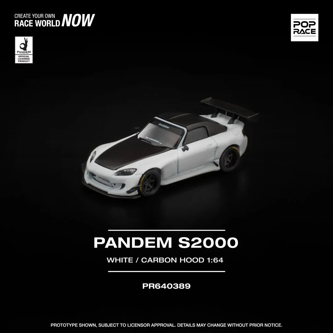 Pandem Honda S2000 White Softtop POP RACE PR64-0389