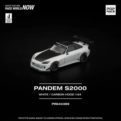 Pandem Honda S2000 White Softtop POP RACE PR64-0389