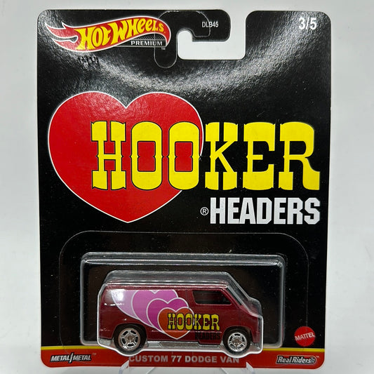 Custom 77 Dodge Van Hooker Headers 3/5 Hotwheels Premium 1:64