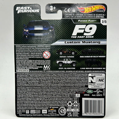 Custom Mustang Furious Fleet 2/5 Fast & Furious Hotwheels Premium 1:64