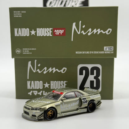Nissan Skyline GTR R34 Kaido Works V4 //103 Kaido House x MiniGT *Opened*