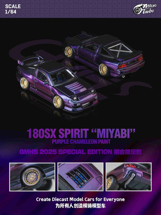 Custom Rocket Bunny Nissan 180SX - Purple GMHS Special Edition Micro Turbo 1:64