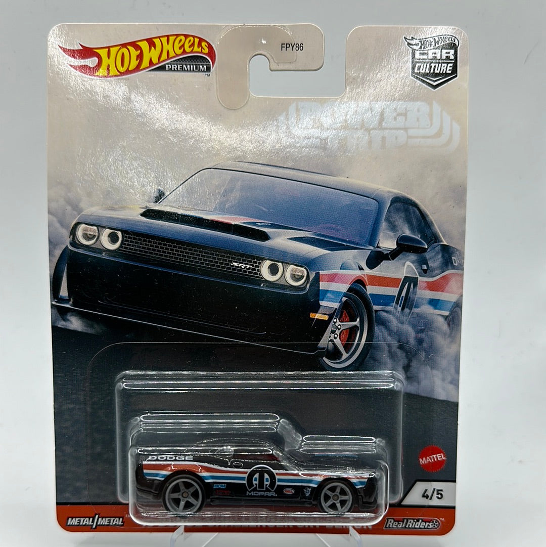 ‘18 Dodge Challenger SRT Demon Power Trip 4/5 Hotwheels Premium 1:64