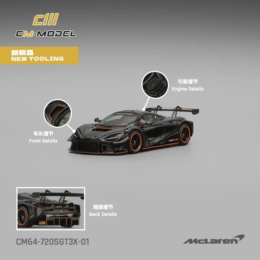 Mclaren 720S GT3X Black – CM Model 1:64