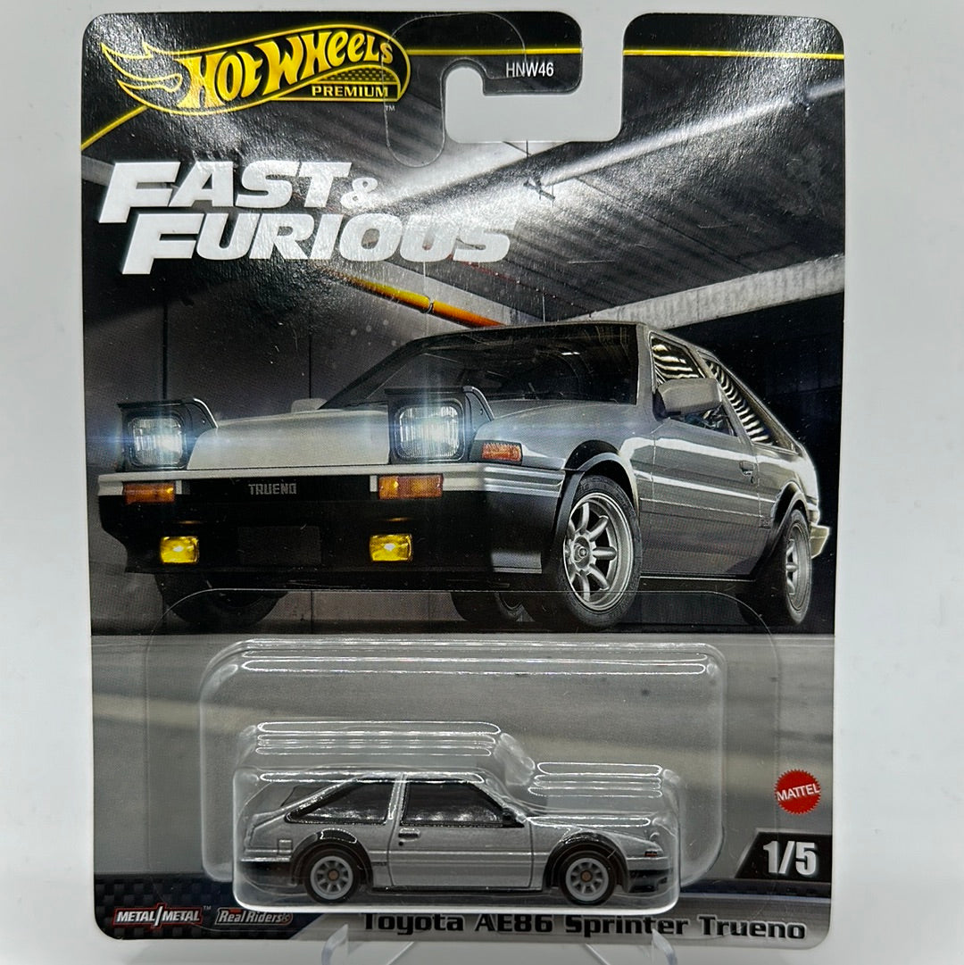 Toyota AE86 Sprinter Trueno Fast & Furious Tokyo Drift 1/5 Hotwheels Premium 1:64