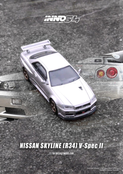 Nissan Skyline GT-R (R34) V-Spec II Silver – INNO64
