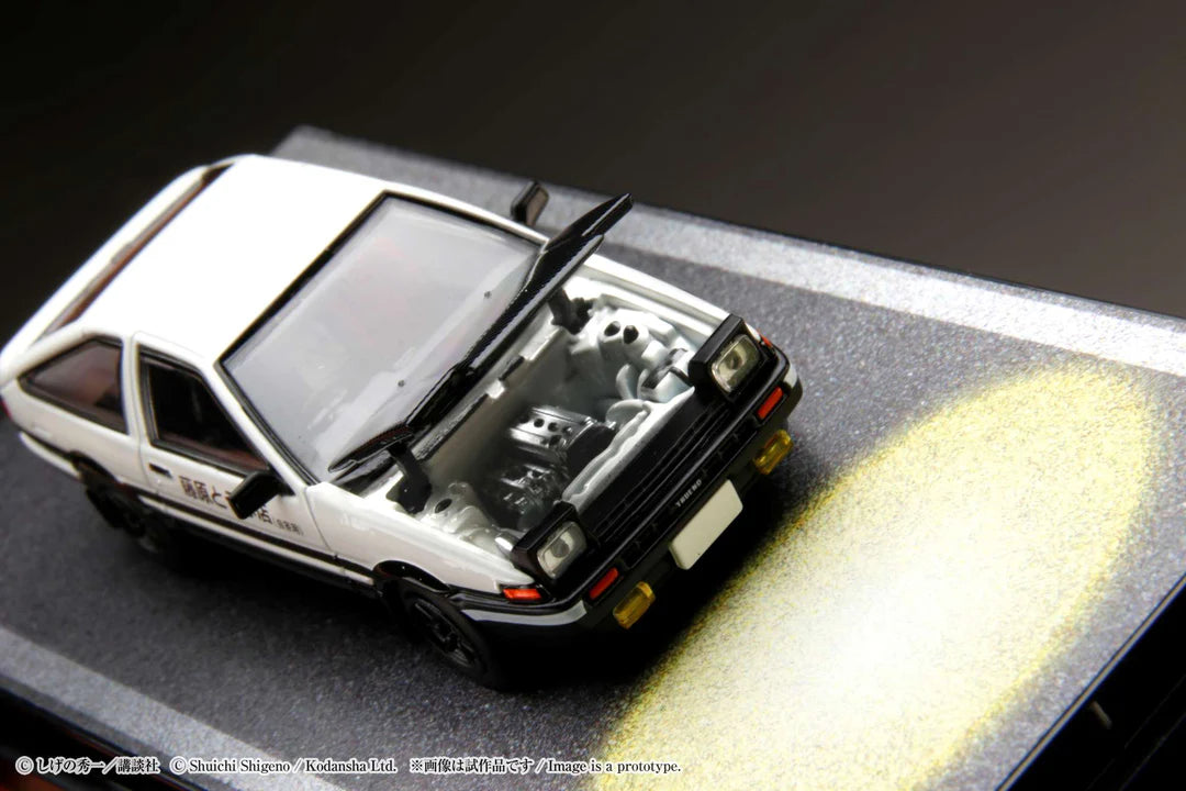 TOYOTA SPRINTER TRUENO GT APEX (AE86) / INITIAL D ENGINE MOUNTED MODEL VS TOMOYUKI TACHI - HOBBY JAPAN 1:64