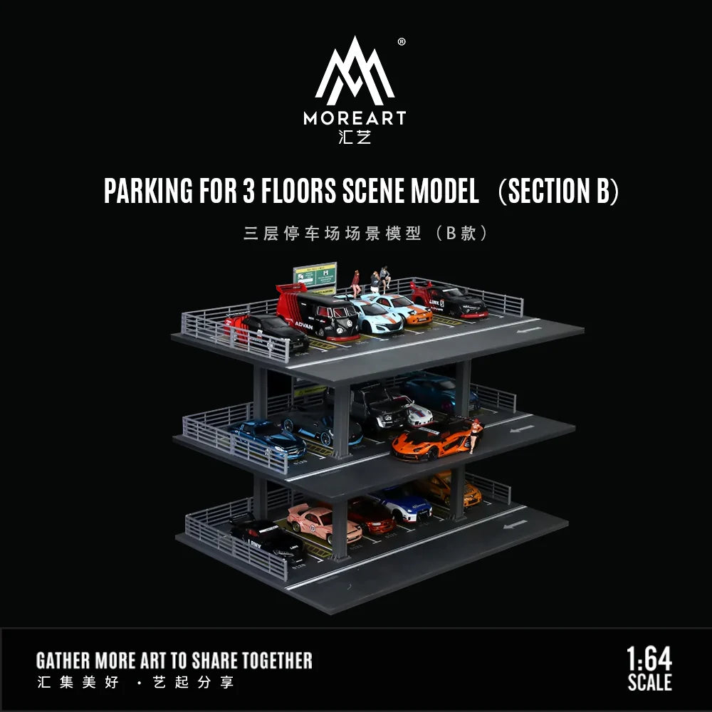 PARKING FOR 3 FLOORS SCENE MODEL (SECTION B) MO921002 - MOREART 1:64