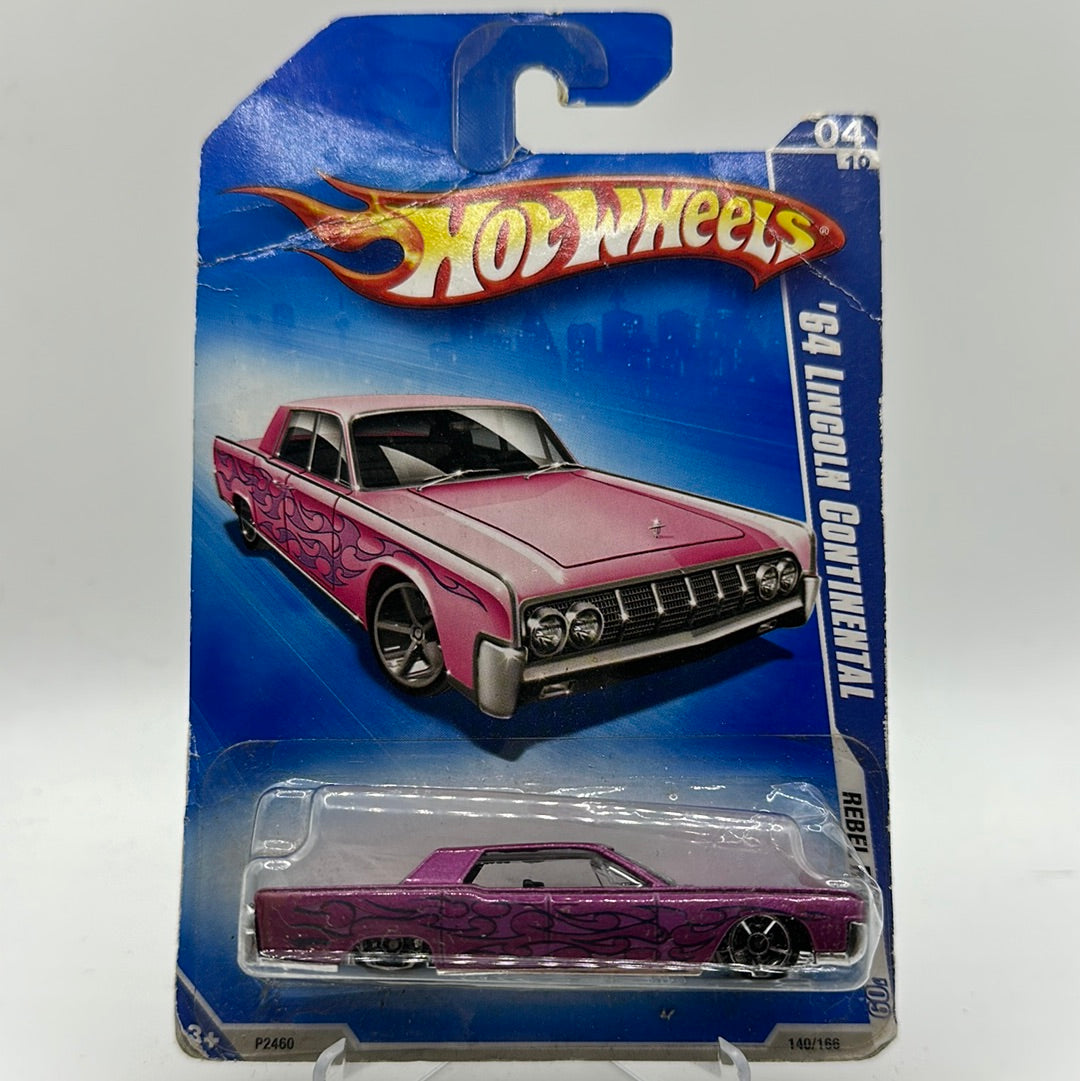 ‘64 Lincoln Continental 04/10 - Rebel Series ‘09 Hotwheels Mainline 140/166 *VERY BAD CARD*