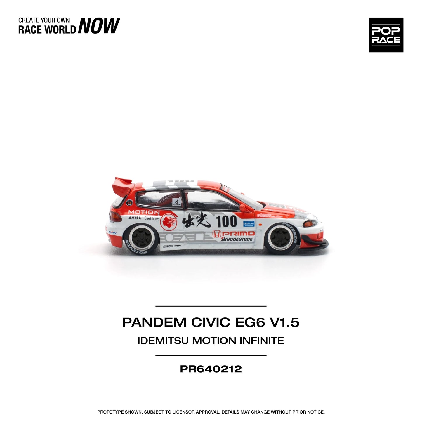 Pandem Honda Civic EG6 v1.5 Idemitsu Motion Infinite - POP RACE