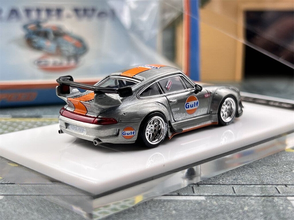 Porsche RWB 993 GT Silver Gulf - LIMITED TO 999pcs FS 1:64