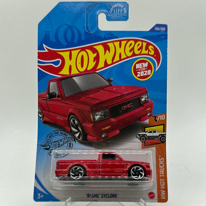 ‘91 GMC Cyclone - HW Hot Trucks 3/10 Hotwheels Mainline 150/250 *Bad Condition Card*