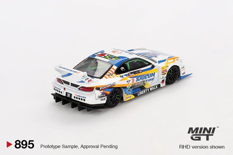 NISSAN LB-SUPER SILHOUETTE S15 SILVIA - #555 2023 FORMULA DRIFT JAPAN - MINI GT 1:64