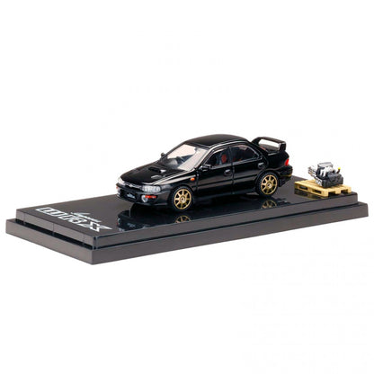 Subaru Impreza WRX GC8 1992 BLACK with Engine Display - Hobby Japan 1/64