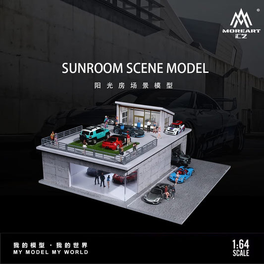 Diorama Sunroom Theme with LED Light - Moreart 1:64 Scale