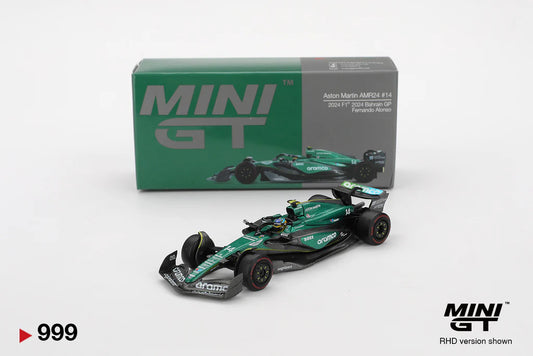 2024 FERNANDO ALONSO - BAHRAIN GP (#14 ASTON MARTIN) MINI GT F1 1:64