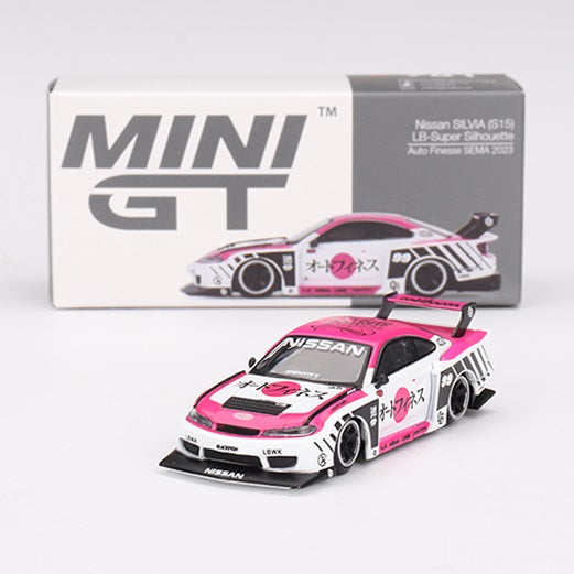 LB-SUPER SILHOUETTE NISSAN S15 SILVIA AUTO FINESSE SEMA 2023 (MGT00781) - MINI GT 1:64