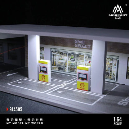 SHELL GAS STATION ASSEMBLY EXHIBITION HALL - MOREART 1:64