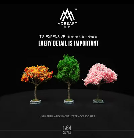 Moreart Simulation Resin Plant Tree Model (Cherry blossom/Green tree)