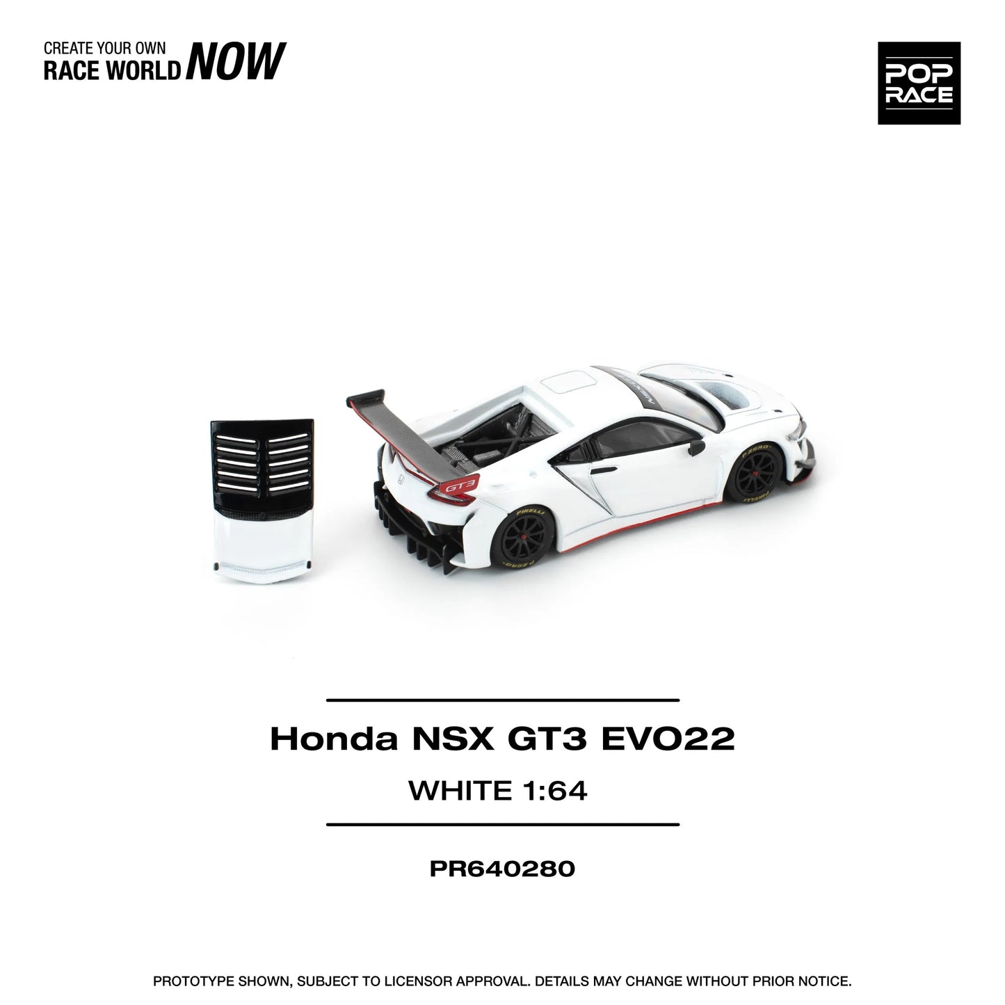 Honda NSX GT3 EVO22 White – PR64-0280
